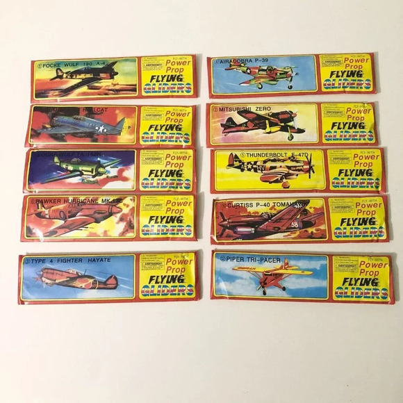 Lot of 10  Power Prop Flying Gliders WWII Aircraft Airplanes - Picture 1 of 13